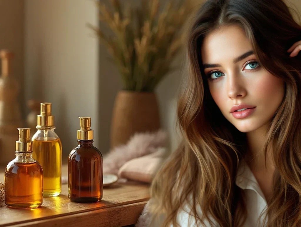 Woman with healthy shiny hair